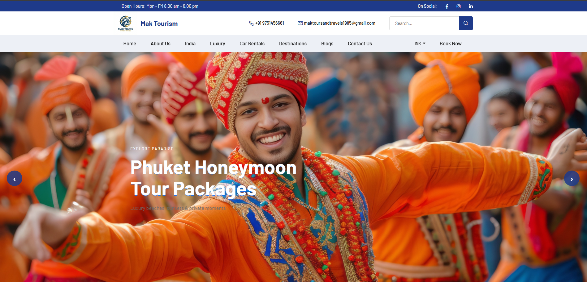 Mak Tourism Web Design